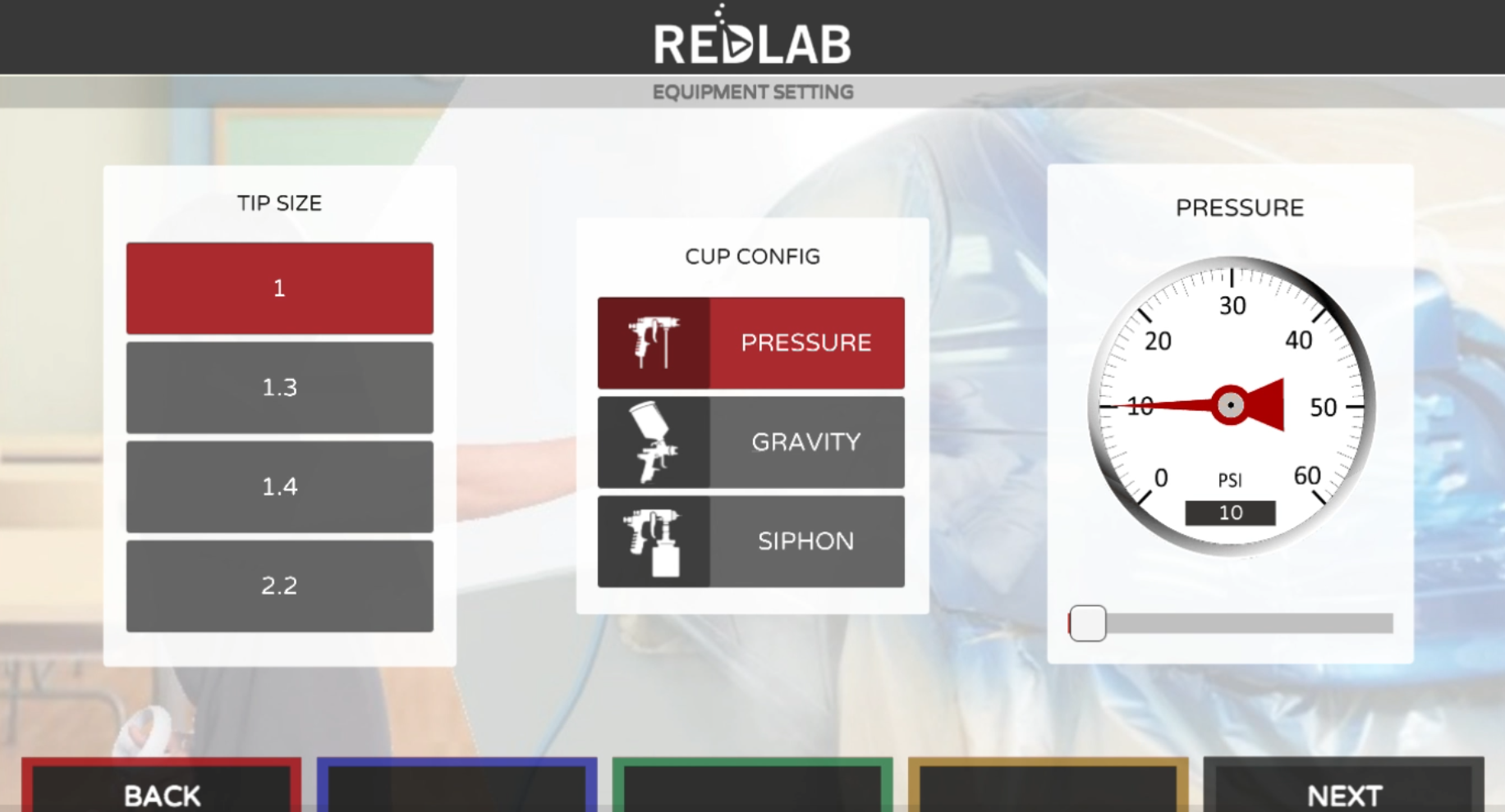 Painting Simulation Painting Parameters